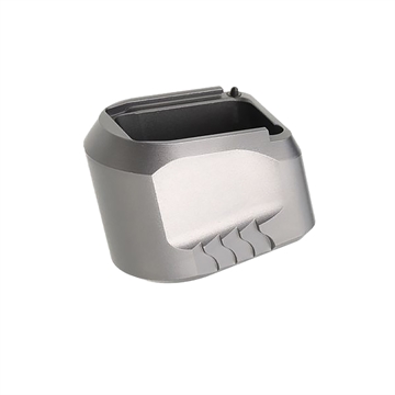 Picture of Tyrant CNC TDMPMAGEXFSGREY  Magazine Extension Fits S&W M&P 9/40 5rd Compatible w/ Full-Size M&P 1.0/2.0 frames Grey Aluminum