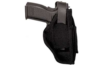 Picture of Uncle Mike's Sidekick Hip Holster IWB/OWB Size 15 Black Kodra Nylon Belt Clip Fits Large Semi-Auto Fits 3.75-4.50" Barrel Ambidextrous 70150