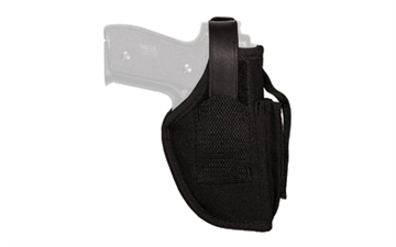 Picture of Uncle Mike's Sidekick Hip Holster IWB/OWB Size 16 Black Kodra Nylon Belt Clip Fits Med/Large Semi Autos Fits 3.25-3.75" Barrel Ambidextrous 70160