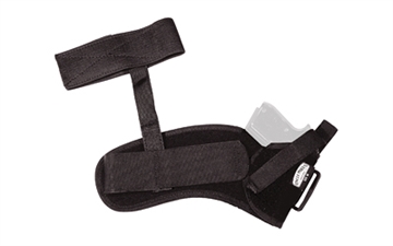 Picture of Uncle Mike's Ankle Holster Ankle, Size 12, Black Kodra Nylon/ Velcro, Compatible w/ Glock 26/27/33, Right Hand 88121