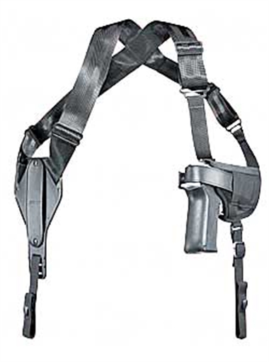 Picture of Uncle Mike's Horizontal Shoulder Holster, Size 15, Fits Medium Auto With 3.75" Barrel, Ambidextrous, Black 0436996 87150