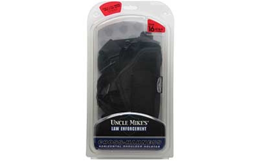 Picture of Uncle Mike's Horizontal Shoulder Holster, Size 16, Fits Medium/Large Frame Auto With 3.75" Barrel, Ambidextrous, Black 0436995 87160
