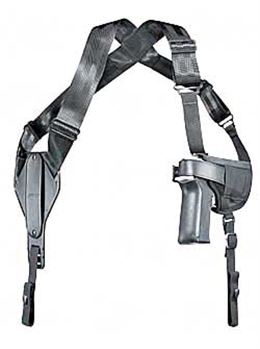 Picture of Uncle Mike's Horizontal Shoulder Holster, Size 5, Fits Large Auto With 5" Barrel, Ambidextrous, Black 0436999 87050