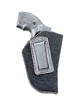 Picture of Uncle Mike's Inside The Pants Holster IWB Size 02 Black Suede Like Belt Clip Fits Med/Intermediate DA Revolver Fits 4" Barrel Right Hand 89021