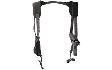 Picture of Uncle Mike's Horizontal Pro Pak Shoulder Holster, Size 1, Fits Medium Auto With 4" Barrel, Ambidextrous, Black 0436996 77010