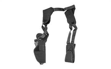 Picture of Uncle Mike's Pro-Pak Vertical Shoulder Holster Shoulder Size 15 Black Nylon Harness Fits Large Semi-Auto Fits 3.75-4.50" Barrel Right Hand 75151