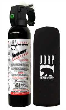 Picture of UDAP Magnum Bear Spray OC Pepper Range Up to 35 ft 9.20 oz Includes Hip Holster 15HP
