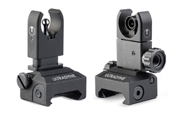 Picture of Ultradyne USA C4 Front & Rear Sight Combo, Fits Picatinny Rails, Black, 4.7 oz. Total, 4140 CrMo Steel UD10480