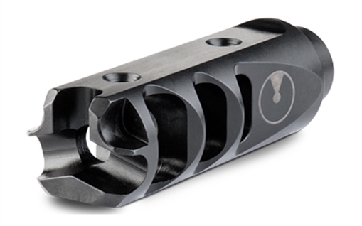 Picture of Ultradyne USA MERCURY Brake, 5.56MM/223REM, Fits AR-15s with 1/2X28 Threads, Black, 3.1 oz., 416 Stainless Steel, Includes Shrouded Timing Nut UD10670