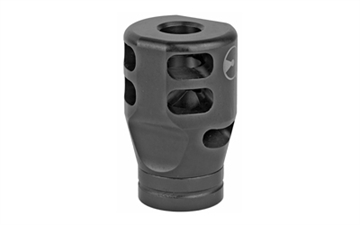 Picture of Ultradyne USA Lithium PCC Compensator Muzzle Brake with Timing Nut, PCC, 9MM, 1/2"-28 Thread, 1.125" Outside Diameter, 416 SS, Black Nitride Finish UD11030