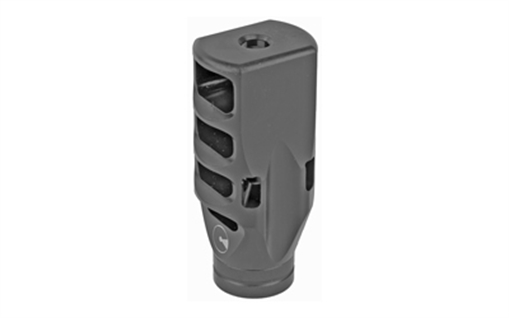 Picture of Ultradyne USA Pegasus Compensator Muzzle Brake with Timing Nut, AR, 556/223, 1/2"x28 Thread, 1.25" Outside Diameter, 416 SS, Black Nitride Finish UD11010