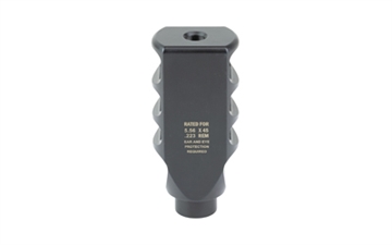 Picture of Ultradyne USA Pegasus Compensator Muzzle Brake with Timing Nut, AR, 556/223, 1/2"x28 Thread, 1.25" Outside Diameter, 416 SS, Black Nitride Finish UD11010