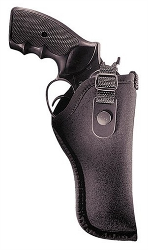 Picture of Uncle Mike's GunMate Hip Holster OWB Size 28 Black Tri-Laminate Belt Loop Fits Medium Frame Revolver Fits 4" Barrel Right Hand C 21028