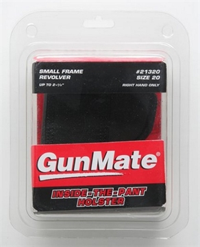 Picture of Uncle Mike's GunMate Holster IWB Size 20 Black Tri-Laminate Belt Clip Fits Sm Frame Revolver Fits Up To 2.50" Barrel Ambidextrous C 21320