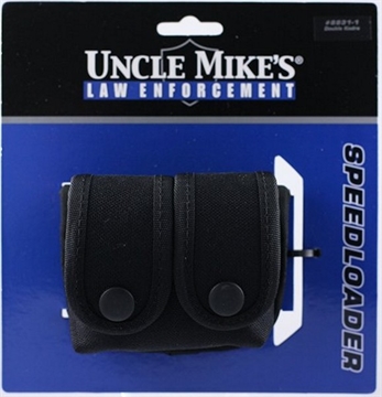 Picture of UNCLE MIKE'S DBL SPDLDR POUCH BLK SNAP W/RIGID INSERT MIC88311