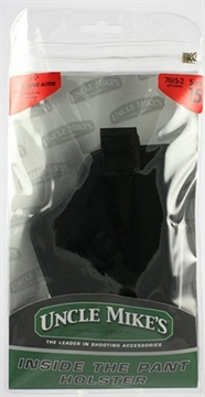 Picture of Uncle Mike's Inside The Pants Holster IWB Size 15 Black Suede Like Belt Clip Fits Large Semi-Auto Fits 3.75-4.50" Barrel Left Hand 76152