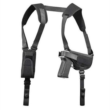 Picture of Uncle Mike's Pro-Pak Horizontal Shoulder Holster Shoulder Size 16 Black Nylon Harness Fits Med/Large Semi Autos Fits 3.25-3.75" Barrel Right Hand 77160
