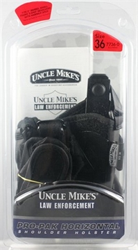Picture of Uncle Mike's Pro-Pak Horizontal Shoulder Holster Shoulder Size 36 Black Nylon Harness Fits Sm Frame 5rd Revolver w/Hammer Spur Right Hand 77360