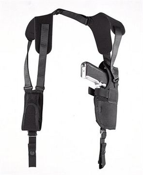 Picture of Uncle Mike's Pro-Pak Vertical Shoulder Holster Shoulder Size 02 Black Nylon Harness Fits S&W K/L & Similar Fits 4" Barrel Right Hand 75021