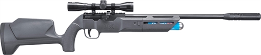 Picture of Umarex KOMPLETE NCR Air Rifle, .177 Pellet, 1025 Feet Per Second, Polypropylene Finish, Black, Rubber Pad Stock, 12 Rounds, Includes 4X32 Scope with Rings, 1-NitroAir Cartridge, 2-Rotary Magazines 2251556