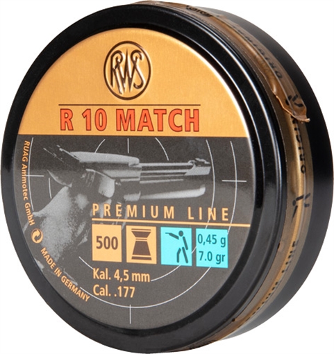 Picture of UMAREX PELLETS 177 R10 MATCH 7 GRAINS 500-PACK 231-5018