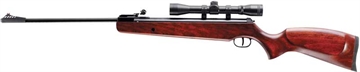 Picture of Umarex Ruger Air Guns Air Hawk Combo Spring Piston 177 Pellet 1rd Blued Rec/Barrel Dark Hardwood Stock Includes 4x32mm Scope 2244001