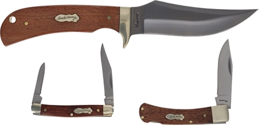Picture of UNCLE HENRY HENRY KNIFE 3-PC FIXED/ FOLDER COMBO W/TIN PROMO Q4< 1207767