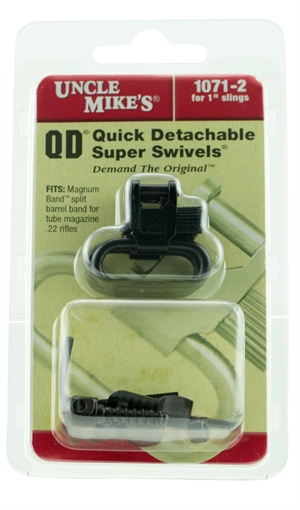 Picture of Uncle Mike's Magnum Band Swivel Set Quick Detach 115 U22 1" Fits .420-.470" Diameter Mag Tubes w/o Dismantling Gun 10712