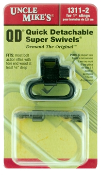 Picture of Uncle Mike's Super Swivel Quick Detach 115 RGS Tri-Lock Blued 1" Loop for Most Rifles w/Wood Forend 13112