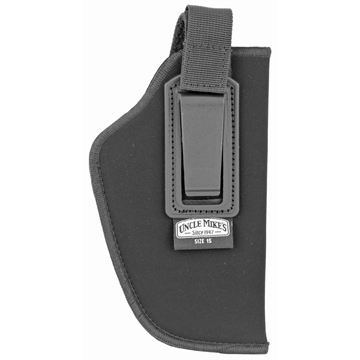 Picture of UNCLE MIKE'S 15 IN PANT W/STRAP RH BLK 3.75-4.5" MED LG AUTO HOLSTER MIC76151