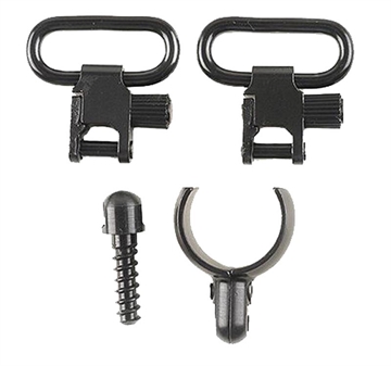 Picture of Uncle Mike's Magnum Band Swivel Set made of Steel with Blued Finish, 1" Loop Size, Quick Detach 115 SG-2 Style for Most 12 Gauge Shotguns 15932