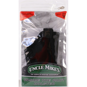 Picture of UNCLE MIKE'S 16 IN PANT W/STRAP LH BLK 3.25-3.75" MED LG AUTO HOLSTER MIC76162