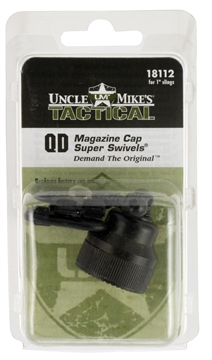 Picture of Uncle Mike's Mag Cap Swivel Set made of Steel with Blued Finish, 1" Loop Size & Quick Detach Style for Mossberg 590, 835 Includes Two Super Swivels 18112