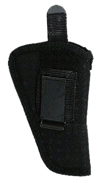 Picture of Uncle Mike's GunMate Hip Holster Size 06 Black Tri-Laminate Belt Clip/Belt Loop Fits Med Frame Pistol Fits 4" Barrel Belt 2" Wide Ambidextrous C 21106