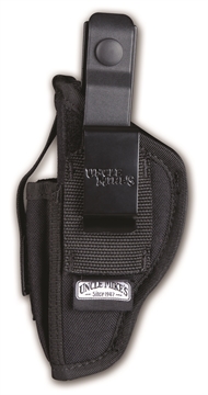 Picture of Uncle Mike's Sidekick Hip Holster IWB/OWB Size 02 Black Kodra Nylon Belt Clip Fits Med/Large DA Revolver Fits 3-4" Barrel Ambidextrous 70020