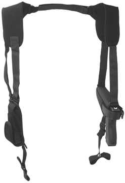 Picture of Uncle Mike's Pro-Pak Horizontal Shoulder Holster Shoulder Size 05 Black Nylon Harness Fits Large Frame Pistol Fits 4.50-5" Barrel Right Hand 77050