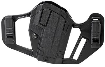 Picture of Uncle Mike's Apparition IWB/OWB Black Polymer Belt Clip Compatible w/Glock 43/43X Ambidextrous 79130