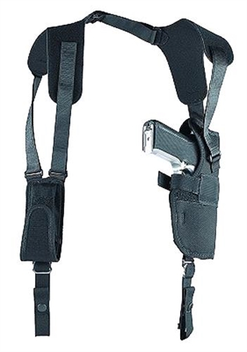 Picture of Uncle Mike's Sidekick Vertical Shoulder Holster Shoulder Size 15 Black Cordura Harness Fits Large Semi-Auto Fits 3.75-4.50" Barrel Right Hand 83151