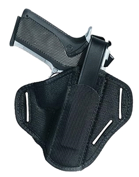 Picture of Uncle Mike's Super OWB Size 0 Black Kodra Nylon Belt Slide Fits Sm/Med DA Revolver Fits 2-3" Barrel Ambidextrous 86000