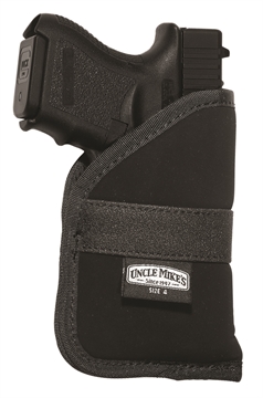 Picture of Uncle Mike's Inside The Pocket Holster Open Top Size 04 Black Nylon Pocket Fits Subcompact 9/40 Auto Right Hand 87444