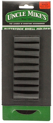 Picture of Uncle Mike's Uncle Mike's, Buttstock Shell Holder, For Rifle, Open Style, Black 0436990 88481