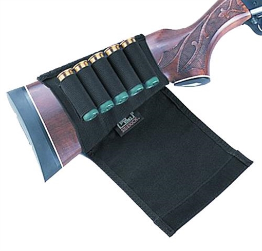 Picture of Uncle Mike's Buttstock Shell Holder Black Nylon 5rd Shotgun 88492