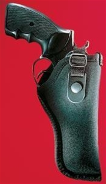 Picture of Uncle Mike's GunMate Hip Holster OWB Size 12 Black Tri-Laminate Belt Loop Fits Large Frame Pistol Fits 4-5" Barrel Right Hand C 21012