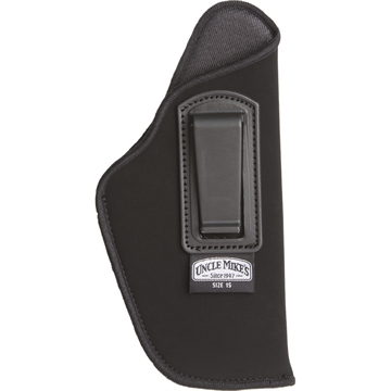 Picture of Uncle Mike's Inside The Pants Holster IWB Size 05 Black Suede Like Belt Clip Fits Large Semi-Auto Fits 4.50-5" Barrel Right Hand 89051