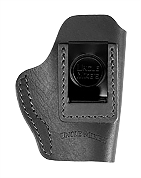 Picture of Uncle Mikes-leather(1791) Inside the Waistband IWB Size 01 Matte Black Leather Belt Clip Fits Walther PPK Right Hand UMIWB1MBLA