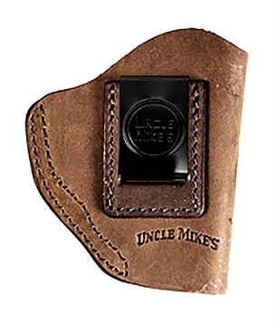 Picture of Uncle Mikes-leather(1791) Inside the Waistband IWB Size 02 Brown Leather Belt Clip Fits Small Frame Revolver Right Hand UMIWB2BRWA