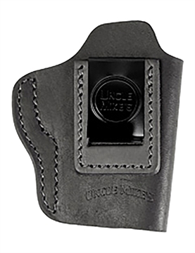 Picture of Uncle Mikes-leather(1791) Inside the Waistband IWB Size 03, Matte Black Leather, Compatible w/Taurus GX4, Glock 42/43, Belt Clip Mount Right Hand UMIWB3MBLA