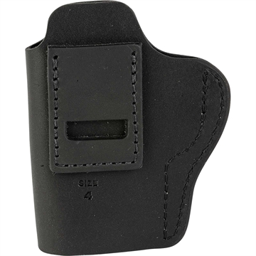 Picture of Uncle Mikes-leather(1791) Inside the Waistband IWB Size 04 Matte Black Leather Belt Clip Fits Glock 17/19, Right Hand UMIWB4MBLA