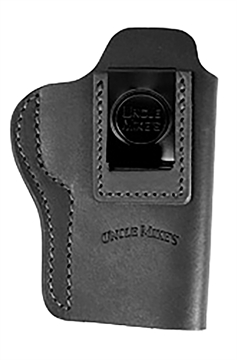 Picture of Uncle Mikes-leather(1791) Inside the Waistband IWB Size 05 Matte Black Leather Belt Clip Fits Sig P320 Right Hand UMIWB5MBLA