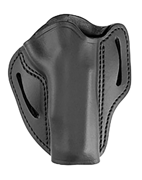Picture of Uncle Mikes-leather(1791) Outside The Waistband Holster OWB Size 03 Matte Black Leather Belt Slide Fits 1911 5" Right Hand UMOWB3MBLR